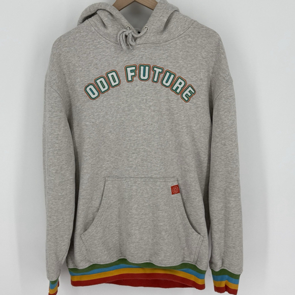 Odd Future Rainbow Embroidery Logo Hoodie Sweatshirt Size Large - Picture 1 of 8